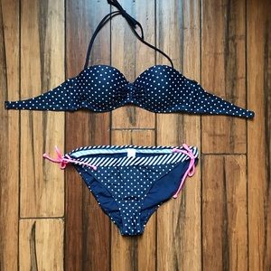 GAP Navy Polka Dot Bikini
